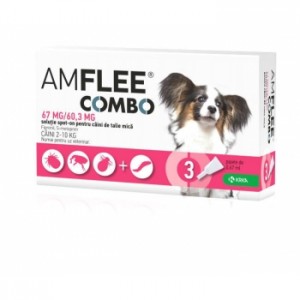 Amflee Pipeta Antiparazitara Combo 2-10 kg 3 pipete